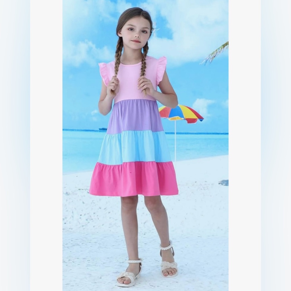 GIRLS PASTEL DRESS - Picture 6 of 15